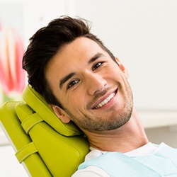 Relaxed man in dental chair
