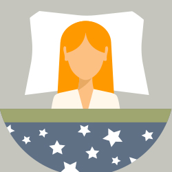 Animated woman sleeping