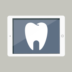 Animated tooth on cellphone screen