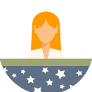 Animated woman in bed