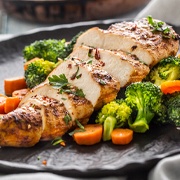 Chicken breast and veggies