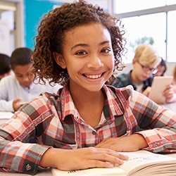 Young girl with healthy smile