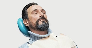 Relaxed man in dental chair