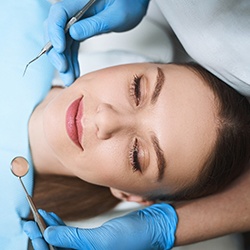  Relaxed patient at the dentist