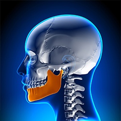 Animation of skull and jawbone