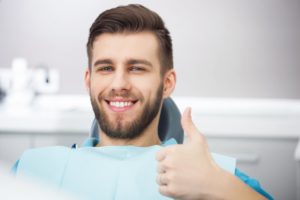 Smiling patient in office